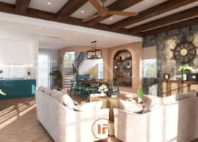 Bên trong biệt thự song lập Novaworld Phan Thiết – Thiết kế nội thất Địa Trung Hải sang trọng